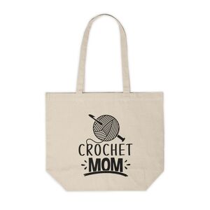 Crochet Mom Custom Canvas Tote Bag